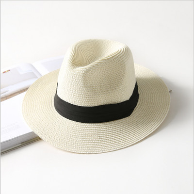 WZCX Pliabila Protecție Soarela Moda Nouă Pălărie de Paie Culoare Solidă Pălărie de plajă cu boruri late Căciulă de vară pentru femei