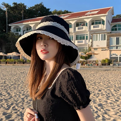 Modna kapa za umivaonik Čipkasti šeširi za žene Štil za rano proljeće Ženska krema za sunčanje Šešir s velikim obodom Ljetni šešir za sunčanje