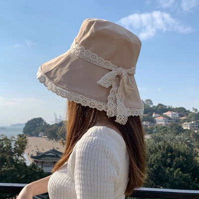 Modna kapa za umivaonik Čipkasti šeširi za žene Štil za rano proljeće Ženska krema za sunčanje Šešir s velikim obodom Ljetni šešir za sunčanje