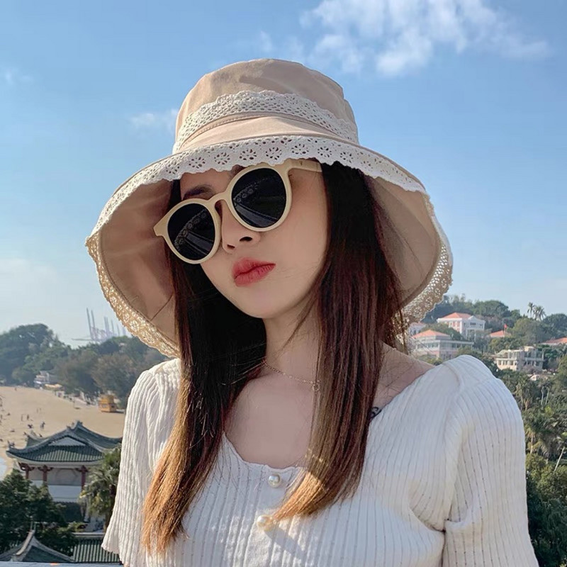 Modna kapa za umivaonik Čipkasti šeširi za žene Štil za rano proljeće Ženska krema za sunčanje Šešir s velikim obodom Ljetni šešir za sunčanje