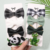 4Pcs/Set Modne akrilne pune mašne Ukosnice za djecu Djevojčice Crtići Životinje Ukosnice Pokrivala Dodaci za kosu Božićni dar