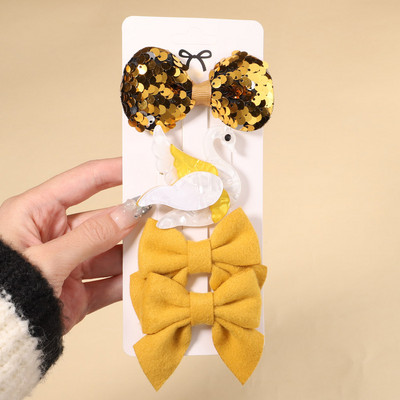 4Pcs/Set Modne akrilne pune mašne Ukosnice za djecu Djevojčice Crtići Životinje Ukosnice Pokrivala Dodaci za kosu Božićni dar