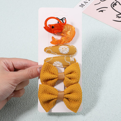 4Pcs/Set Modne akrilne pune mašne Ukosnice za djecu Djevojčice Crtići Životinje Ukosnice Pokrivala Dodaci za kosu Božićni dar