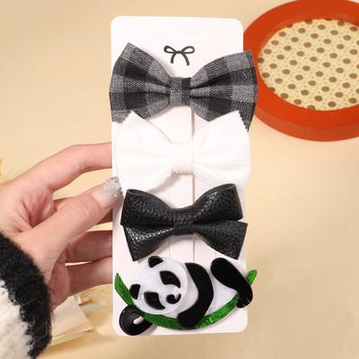 4Pcs/Set Modne akrilne pune mašne Ukosnice za djecu Djevojčice Crtići Životinje Ukosnice Pokrivala Dodaci za kosu Božićni dar