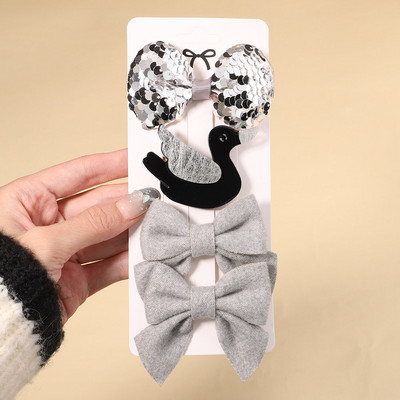 4Pcs/Set Modne akrilne pune mašne Ukosnice za djecu Djevojčice Crtići Životinje Ukosnice Pokrivala Dodaci za kosu Božićni dar