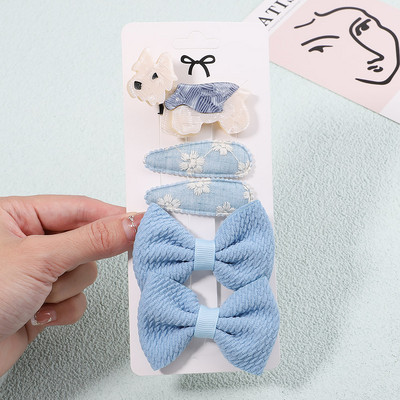 4Pcs/Set Modne akrilne pune mašne Ukosnice za djecu Djevojčice Crtići Životinje Ukosnice Pokrivala Dodaci za kosu Božićni dar