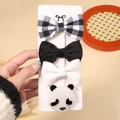 4Pcs/Set Modne akrilne pune mašne Ukosnice za djecu Djevojčice Crtići Životinje Ukosnice Pokrivala Dodaci za kosu Božićni dar