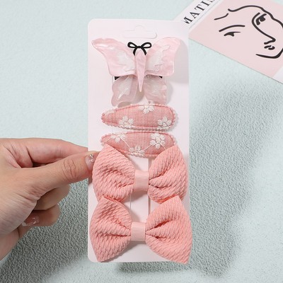 4Pcs/Set Modne akrilne pune mašne Ukosnice za djecu Djevojčice Crtići Životinje Ukosnice Pokrivala Dodaci za kosu Božićni dar