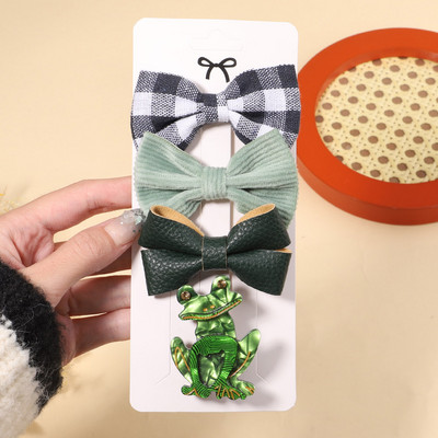 4Pcs/Set Modne akrilne pune mašne Ukosnice za djecu Djevojčice Crtići Životinje Ukosnice Pokrivala Dodaci za kosu Božićni dar