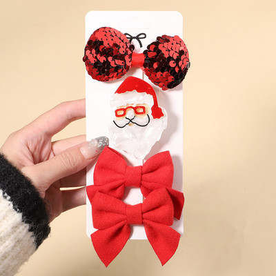 4Pcs/Set Modne akrilne pune mašne Ukosnice za djecu Djevojčice Crtići Životinje Ukosnice Pokrivala Dodaci za kosu Božićni dar