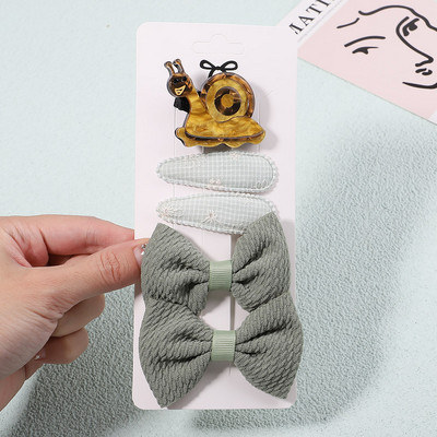 4Pcs/Set Modne akrilne pune mašne Ukosnice za djecu Djevojčice Crtići Životinje Ukosnice Pokrivala Dodaci za kosu Božićni dar