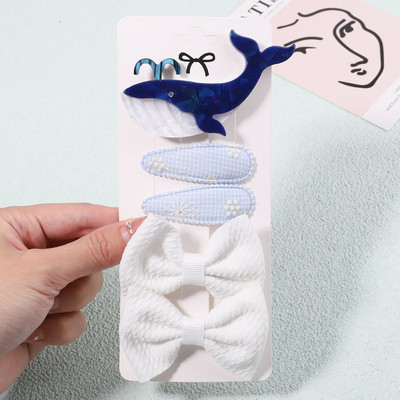 4Pcs/Set Modne akrilne pune mašne Ukosnice za djecu Djevojčice Crtići Životinje Ukosnice Pokrivala Dodaci za kosu Božićni dar