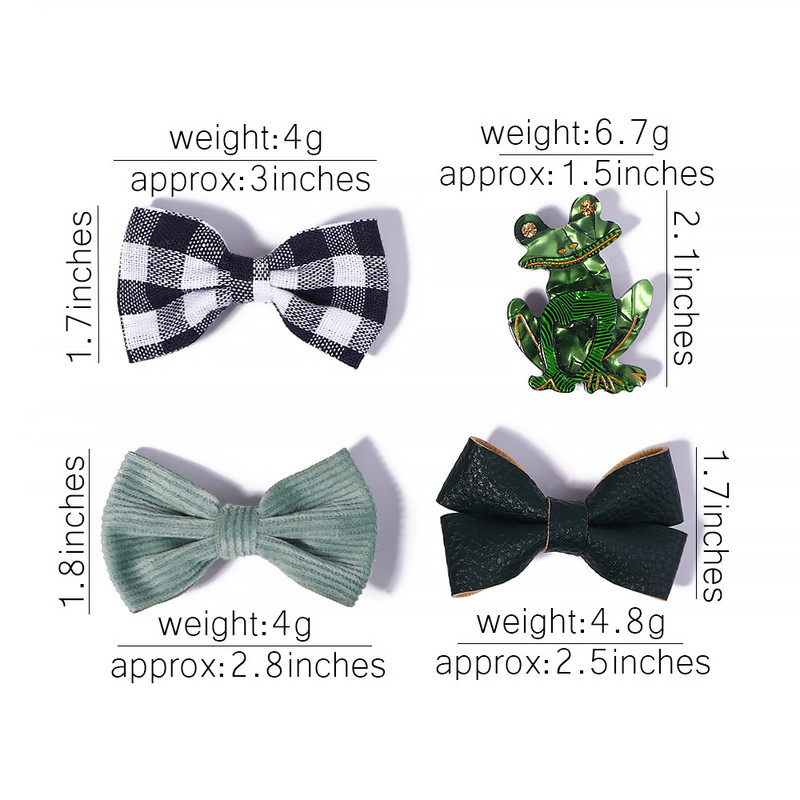 4Pcs/Set Modne akrilne pune mašne Ukosnice za djecu Djevojčice Crtići Životinje Ukosnice Pokrivala Dodaci za kosu Božićni dar