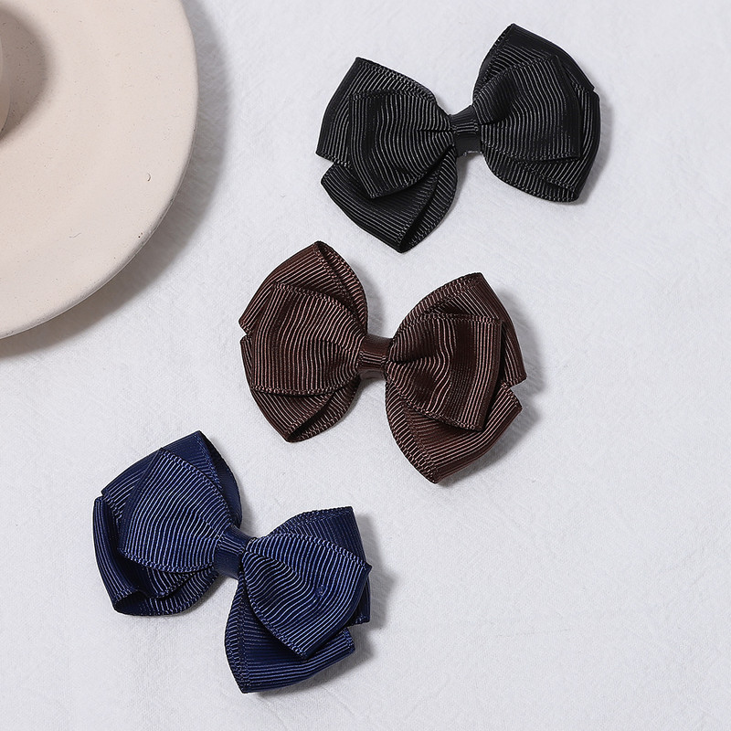 2 buc./lot agrafă de păr de culoare solidă, fundite pentru păr, cu două straturi, pentru fete, drăguț, cleme de păr, accesorii pentru păr pentru copii