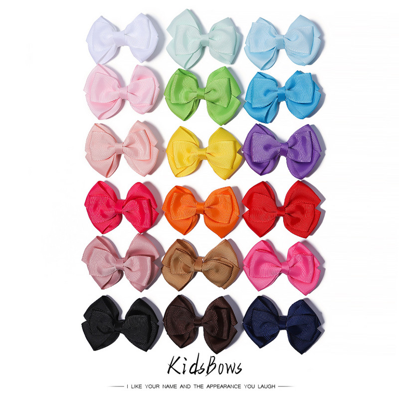 2 buc./lot agrafă de păr de culoare solidă, fundite pentru păr, cu două straturi, pentru fete, drăguț, cleme de păr, accesorii pentru păr pentru copii