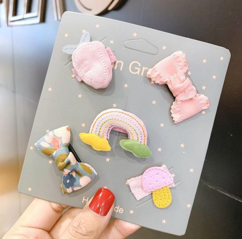 Design nou, mini cleme de păr cu fundă, agrafe de păr cu desene animate pentru bebeluși, barote de boutique pentru copii, fete, accesorii de păr pentru copii, 0-6 luni TZ12
