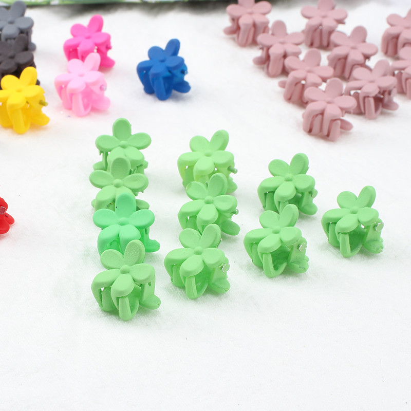 10Pcs/Lot Ukosnica u boji slatkiša 1cm, mali cvijet, dječja mini kopča s kandžama, kopča za kosu, ukras za kosu, modni dodaci za kosu, poklon