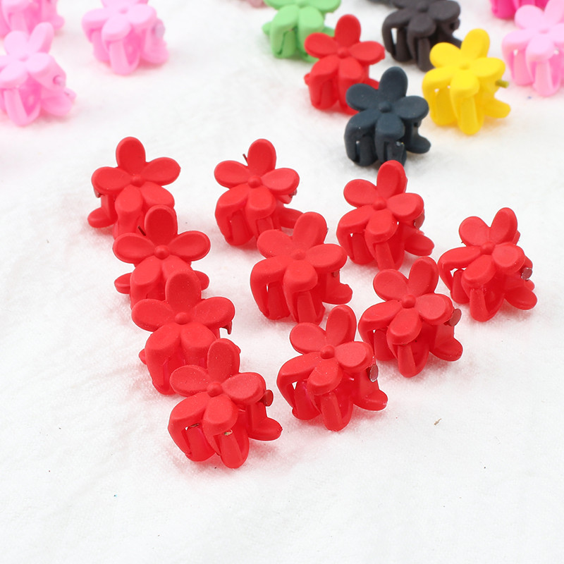 10Pcs/Lot Ukosnica u boji slatkiša 1cm, mali cvijet, dječja mini kopča s kandžama, kopča za kosu, ukras za kosu, modni dodaci za kosu, poklon