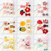 5 bucăți de desene animate agrafe cu coroană de animale drăguțe cleme de păr pentru coafură pentru fete clemă laterală la modă pentru bebeluș nu rănește accesoriile de păr