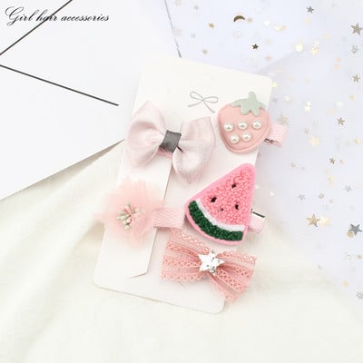 5 bucăți de desene animate agrafe cu coroană de animale drăguțe cleme de păr pentru coafură pentru fete clemă laterală la modă pentru bebeluș nu rănește accesoriile de păr