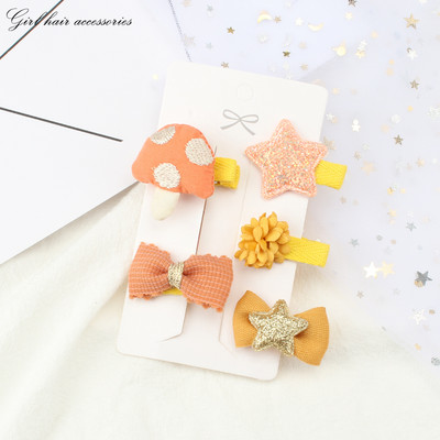 5 bucăți de desene animate agrafe cu coroană de animale drăguțe cleme de păr pentru coafură pentru fete clemă laterală la modă pentru bebeluș nu rănește accesoriile de păr