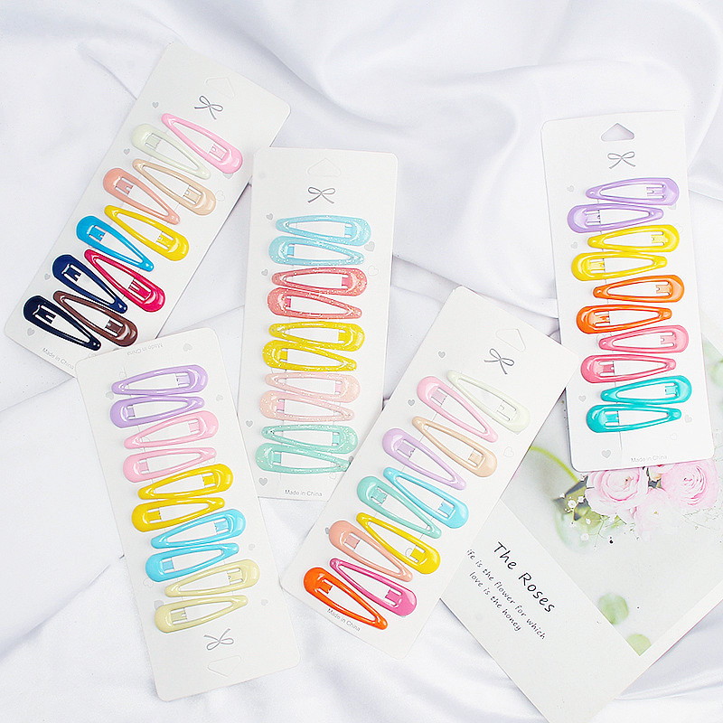 Nou 10 bucăți de agrafe de păr pentru femei, drăguțe, în culorile bomboanelor, cu picături de apă, agrafe pentru fete, BB Clips, accesorii pentru păr la modă