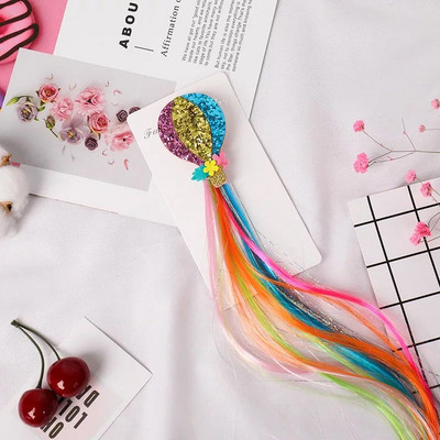 Dječji slatki crtani jednorog s duginom mašnom Elastična gumica za kosu Kopča za kosu Perika Dodaci za kosu Traka za glavu za djevojčice Pletenica Uže Pokrivalo za glavu