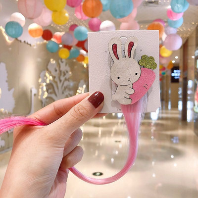 Dječji slatki crtani jednorog s duginom mašnom Elastična gumica za kosu Kopča za kosu Perika Dodaci za kosu Traka za glavu za djevojčice Pletenica Uže Pokrivalo za glavu