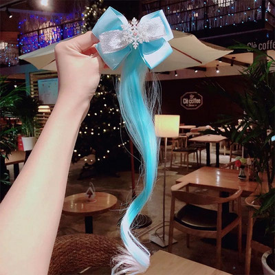 Dječji slatki crtani jednorog s duginom mašnom Elastična gumica za kosu Kopča za kosu Perika Dodaci za kosu Traka za glavu za djevojčice Pletenica Uže Pokrivalo za glavu