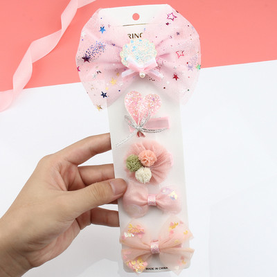 Dječji set ukosnica Princess dodaci za kosu Djevojčica Snježna pređa Velika mašna Kosa za kosu Modna mrežasta pređa Slatke životinje Kopča za šiške Pokrivala za glavu