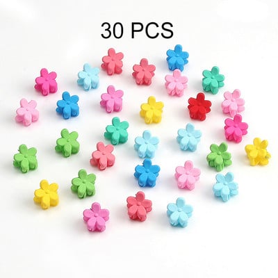 Divat Lányok Hajcsat Aranyos cukorka színek műanyag kis hajtűk Mini Doudou virágok Hajkarmos klipek Fejfedők Hajkiegészítők