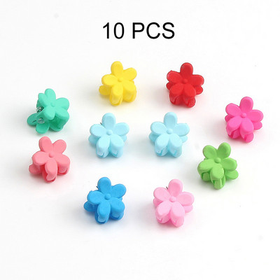 Divat Lányok Hajcsat Aranyos cukorka színek műanyag kis hajtűk Mini Doudou virágok Hajkarmos klipek Fejfedők Hajkiegészítők