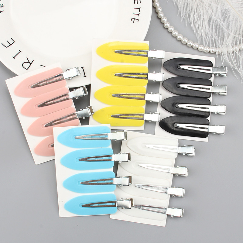 4 tk Armsad õmblusteta juukseklambrid naiste metallide hulgimüük beebijuukseaksessuaaride komplekt tukk juuksenõela klambrid tüdrukutele meigipead peakatted