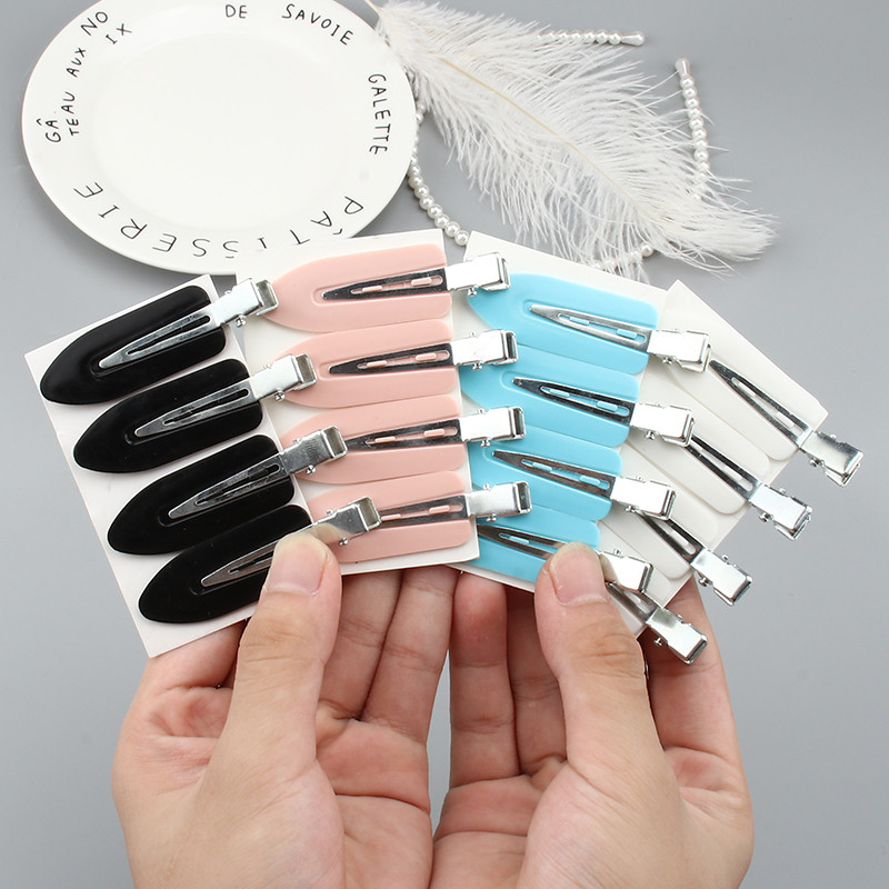4 tk Armsad õmblusteta juukseklambrid naiste metallide hulgimüük beebijuukseaksessuaaride komplekt tukk juuksenõela klambrid tüdrukutele meigipead peakatted