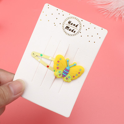 1 ~ 4 komada/set Djevojački dodaci za kosu Silikonska leptir kopča za kosu Modne BB kopče Crtani metalni kopča za šiške Dječja ukosnica za glavu