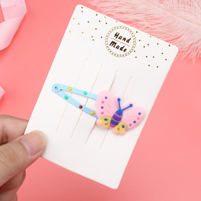 1 ~ 4 komada/set Djevojački dodaci za kosu Silikonska leptir kopča za kosu Modne BB kopče Crtani metalni kopča za šiške Dječja ukosnica za glavu