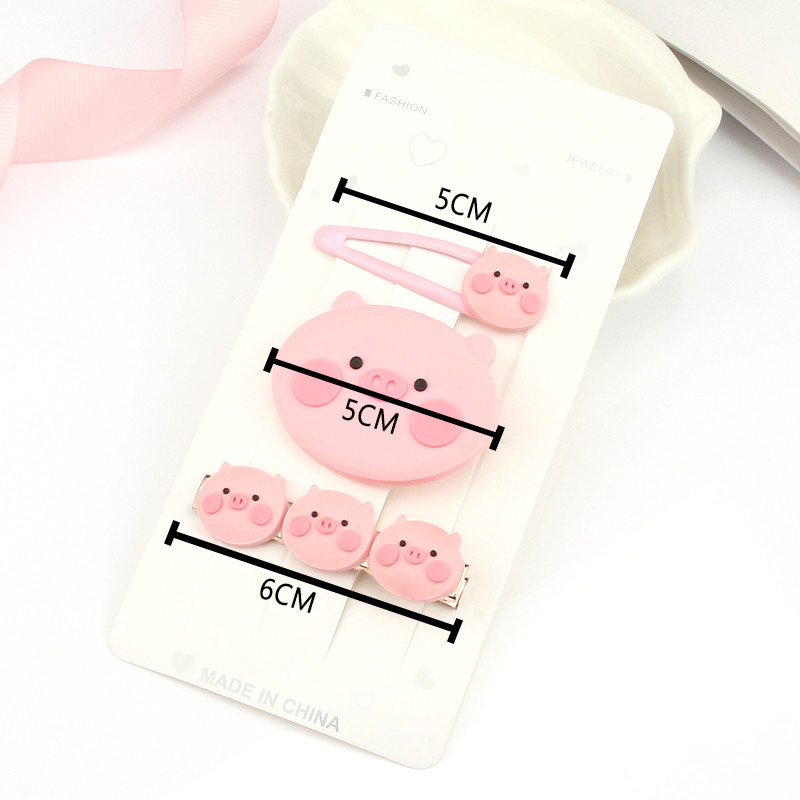 1/3 komada slatka životinja, svinja, kopča za kosu, dodaci za kosu, slatka prasica, ukosnice, crtani film, jedna riječ, štipaljka, ružičaste ukosnice, modne kopče sa strane