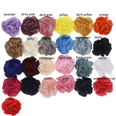 5,5 cm Degančios gėlės Plaukų aksesuarai Satino gėlė Dirbtinė rožių gėlė Mielos audinio gėlės Be plaukų segtuko galvos apdangalui 10 vnt