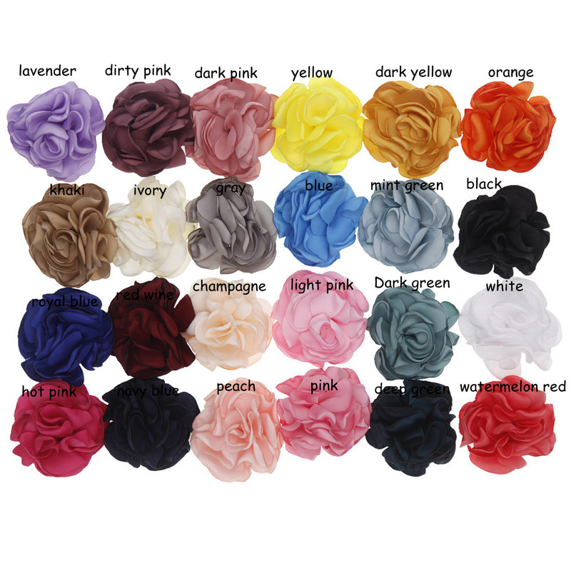 5,5 cm Degančios gėlės Plaukų aksesuarai Satino gėlė Dirbtinė rožių gėlė Mielos audinio gėlės Be plaukų segtuko galvos apdangalui 10 vnt