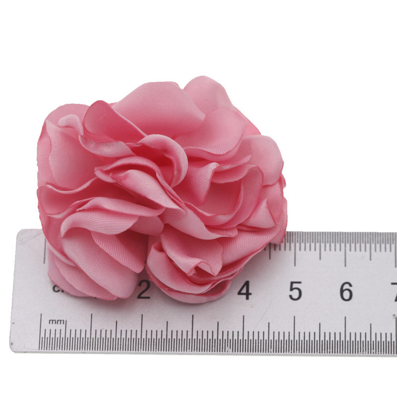 5,5 cm Degančios gėlės Plaukų aksesuarai Satino gėlė Dirbtinė rožių gėlė Mielos audinio gėlės Be plaukų segtuko galvos apdangalui 10 vnt