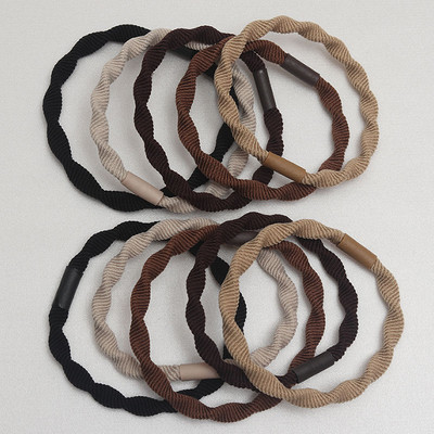 10 bucăți noi, maro, pentru femei, benzi elastice de cauciuc pentru păr, pentru fete, pentru colecția de păr/gumă/suport, accesorii pentru scrunchy