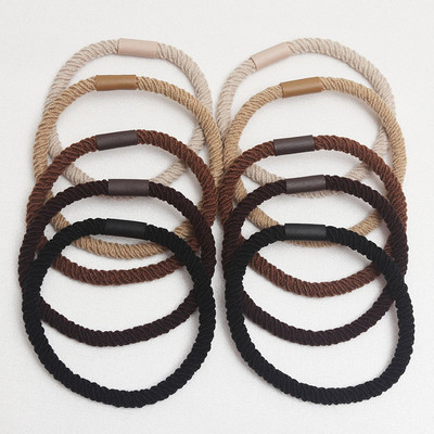 10 bucăți noi, maro, pentru femei, benzi elastice de cauciuc pentru păr, pentru fete, pentru colecția de păr/gumă/suport, accesorii pentru scrunchy