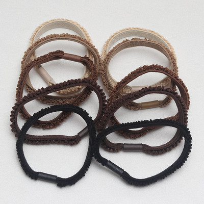 10 bucăți noi, maro, pentru femei, benzi elastice de cauciuc pentru păr, pentru fete, pentru colecția de păr/gumă/suport, accesorii pentru scrunchy