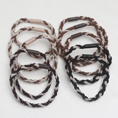 10 bucăți noi, maro, pentru femei, benzi elastice de cauciuc pentru păr, pentru fete, pentru colecția de păr/gumă/suport, accesorii pentru scrunchy