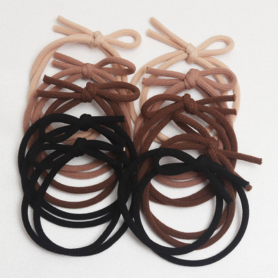 10 bucăți noi, maro, pentru femei, benzi elastice de cauciuc pentru păr, pentru fete, pentru colecția de păr/gumă/suport, accesorii pentru scrunchy