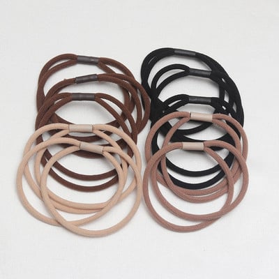 10 bucăți noi, maro, pentru femei, benzi elastice de cauciuc pentru păr, pentru fete, pentru colecția de păr/gumă/suport, accesorii pentru scrunchy