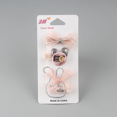 Accesorii pentru păr Clip de păr pentru fete pentru copii Crăciun de prințesă pentru fete Cadouri de sărbători de ziua de naștere Drăguț animal flori roz ac de păr
