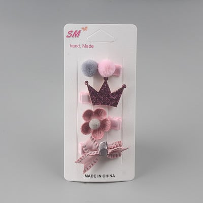 Accesorii pentru păr Clip de păr pentru fete pentru copii Crăciun de prințesă pentru fete Cadouri de sărbători de ziua de naștere Drăguț animal flori roz ac de păr