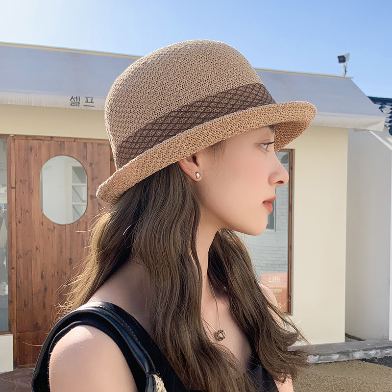 Nova proljetna i ljetna pletena rolada 2023. Ženska prozračna kapa sa sjenilom od cvijeća, ležerna modna kapa za sunčanje na otvorenom Mujer