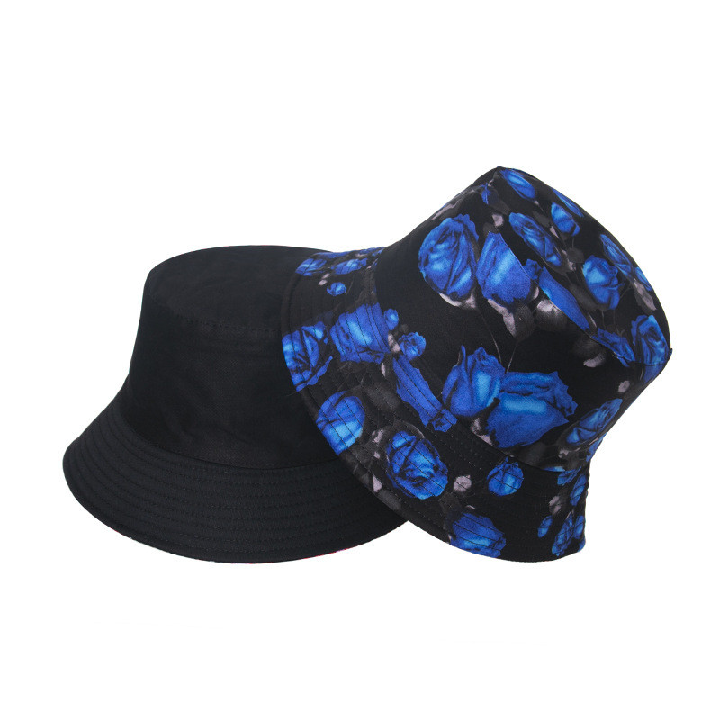 Novi retro šešir za sunčanje 2023. Šeširi s uzorkom ruža, dvostrani nosivi muški i ženski šeširi za slobodno vrijeme na otvorenom, panama bob kapa Gorras